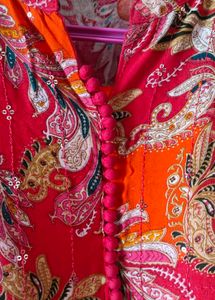 Vibrant Paisley Print Kurta