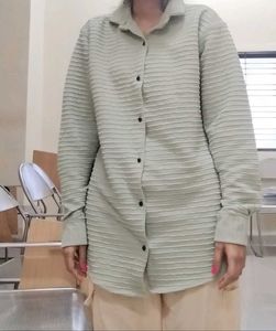 Sage Green Textured Shirt