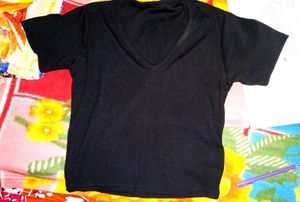 Classic V-Neck Black T-Shirt