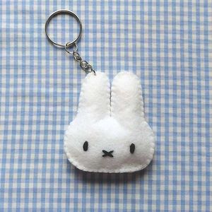 y2k miffy Cute White keychain