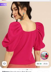 Pink Puff Sleeve Top