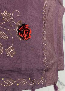 Elegant Purple Saree with Blouse