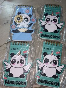 Cute Panda Notebooks Set of 4