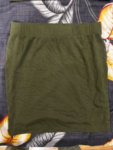 Olive Green Mini Skirt