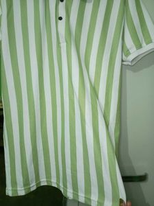 boys Striped Polo Shirt light green 34 inch