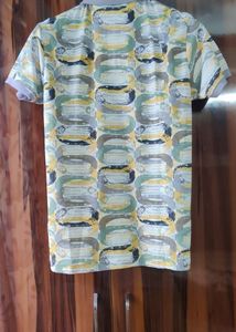Men's Abstract Print Polo Shirt