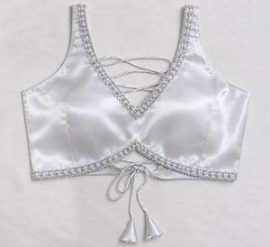 Elegant Silver Embellished Blouse