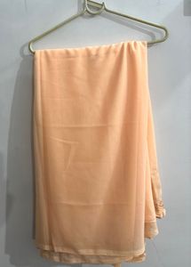 Elegant Peach Saree with Embroidery