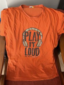 Orange "Play It Loud" T-Shirt XL