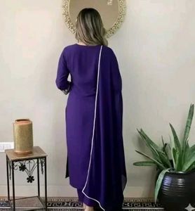 🚫 Free delivery Elegant Purple Kurta Set