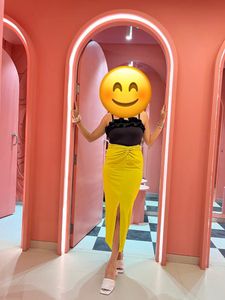 Reduced price, Lime Green Twist Front Midi Skirt
