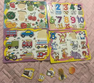 Wooden Peg Puzzles Set