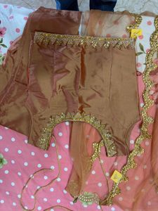 Elegant Brown Ethnic Co-ord Set with jacket