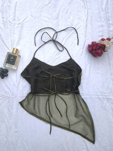 Y2k Assymetrical Chic top💚