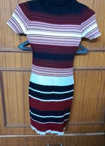 Striped Knit Mini Dress
