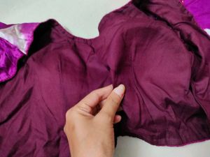 Vibrant Purple Tie-Dye Blouse