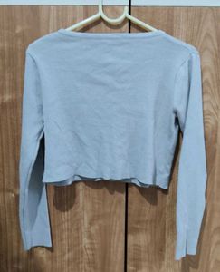 Gray Full Sleeves Cardigan