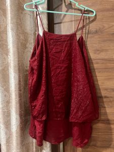 Sparkling Layered Spaghetti Strap Top
