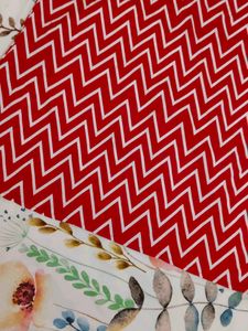 Red Chevron Print Top
