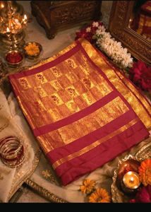 new silk saree with kurti set