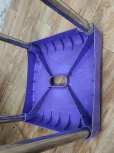 Purple and Silver Accent Stool