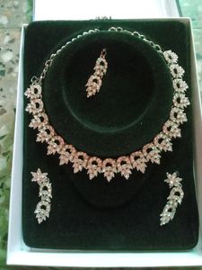 Sparkling Crystal Necklace and Earring Set