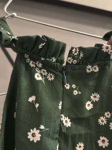 Green Floral Halter Dress