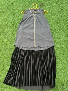 velvet skirt and only brand top