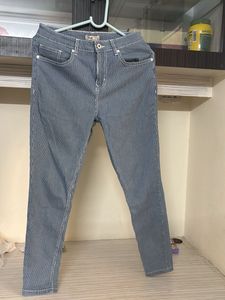 Striped Denim Jeans