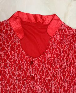 Imported Red Western Top.