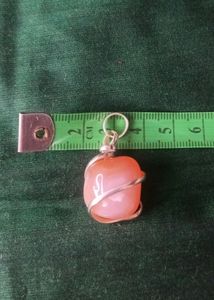Gemstone Pendant Aventurine Brass Silver Polish