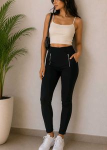 Sale ❗️Zara Black Skinny Pants with Zippers +🎁