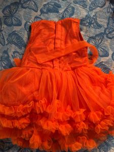 Orange Ruffle Dress