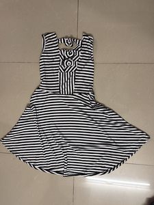 Striped Sleeveless Fit &amp; Flare Dress