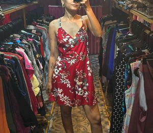 Chic Floral Print Mini Romper