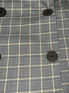 Plaid Double-Breasted Skirt