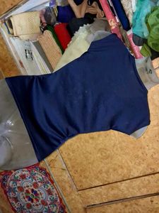 Giorgio Armani Embellished Navy Top