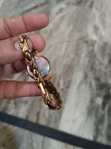 Elegant Gold Tone Swarna Watch
