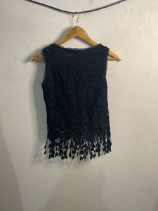 Elegant Black Lace Sleeveless Top