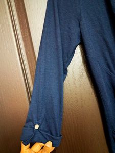 Navy Long Sleeve Blouse