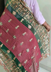 Embroidered Silk Blend Saree