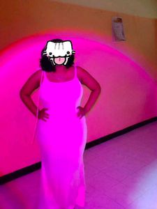 newme Elegant Pink Maxi Dress