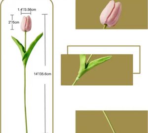 Artificial Pink Tulips (Set of 7)