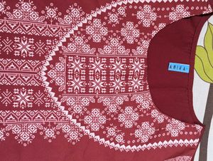 Maroon Embroidered Kurta