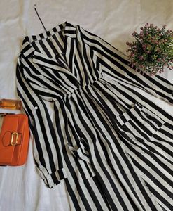 Chic Striped Midi Dress