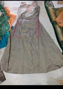 buzt 40 Elegant Grey Ethnic Gown