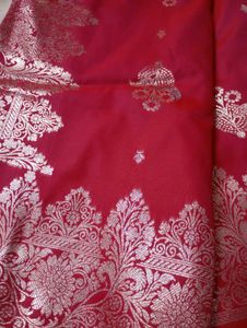 Elegant Pink Banarasi Silk Saree