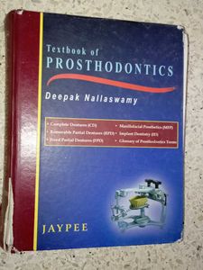 Textbook Prosthodontics BDS Nallaswamy dental book