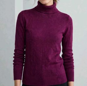 Women's Purple Turtleneck Sweater