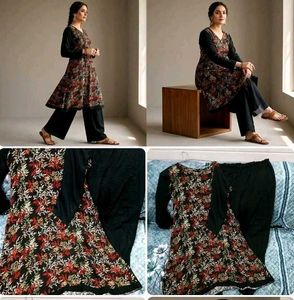 A-line Printed Kurta Set